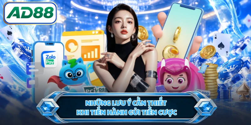 Những lưu ý cần thiết khi tiến hành gửi tiền cược